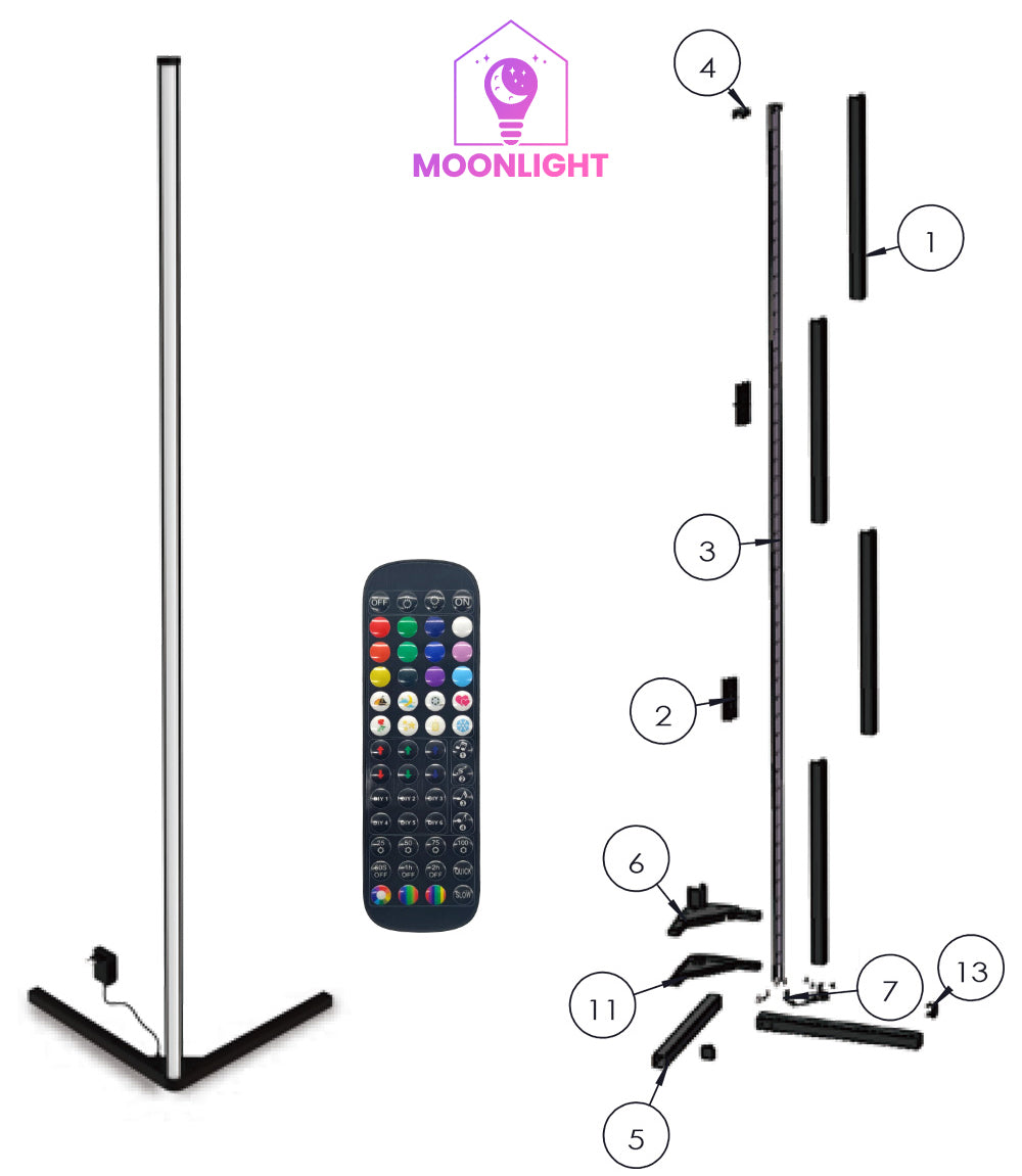 LED Corner Floor Lamp