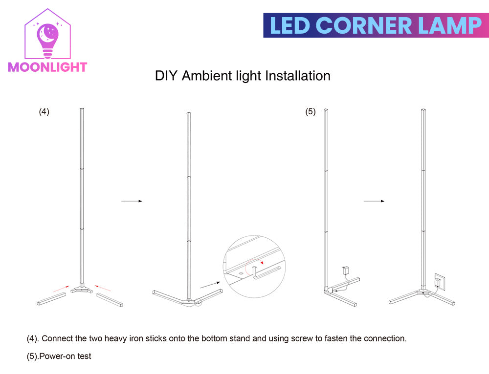 LED Corner Floor Lamp