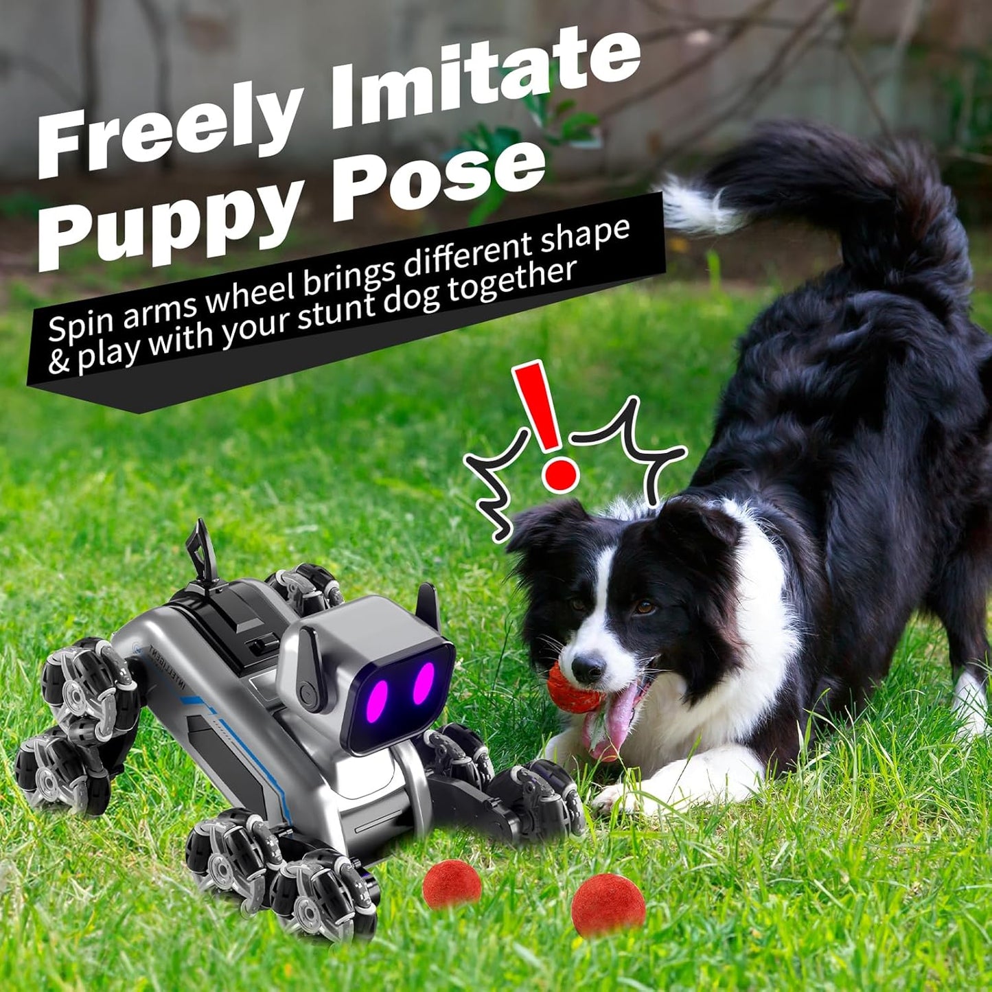 Remote & Watch Control Stunt Spray Robot Dog